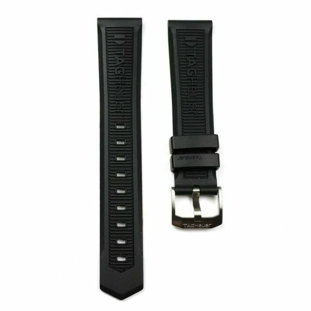 Cinturino In Silicone Nero 24mm Per TAG Heuer F1 – Ricambio Subacqueo Con Fibbia Acciaio