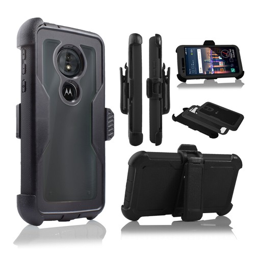 Für 5,7" Motorola Moto G6 Play Hybrid Gürtelclip Holster Ständer Stoßfänger Hülle - Bild 2 von 27