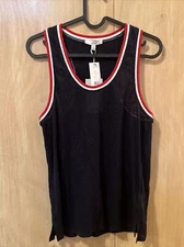 NEW NWT Joie Women’s Aleeza Tank Top Sleeveless Small Red White & Blue $128