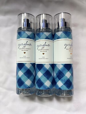 BATH BODY WORKS BLUE GINGHAM FINE FRAGRANCE MIST BODY SPRAY 8OZ