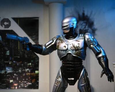 Figurine RoboCop NECA Ultimate Battle-Damaged – 18cm, Neuve En Boîte, Collection