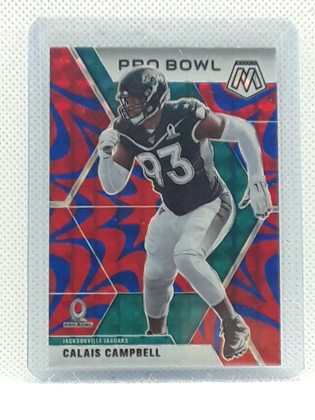 Calais Campbell 2020 Panini Mosaic BLUE REACTIVE #255 Jacksonville Jaguars