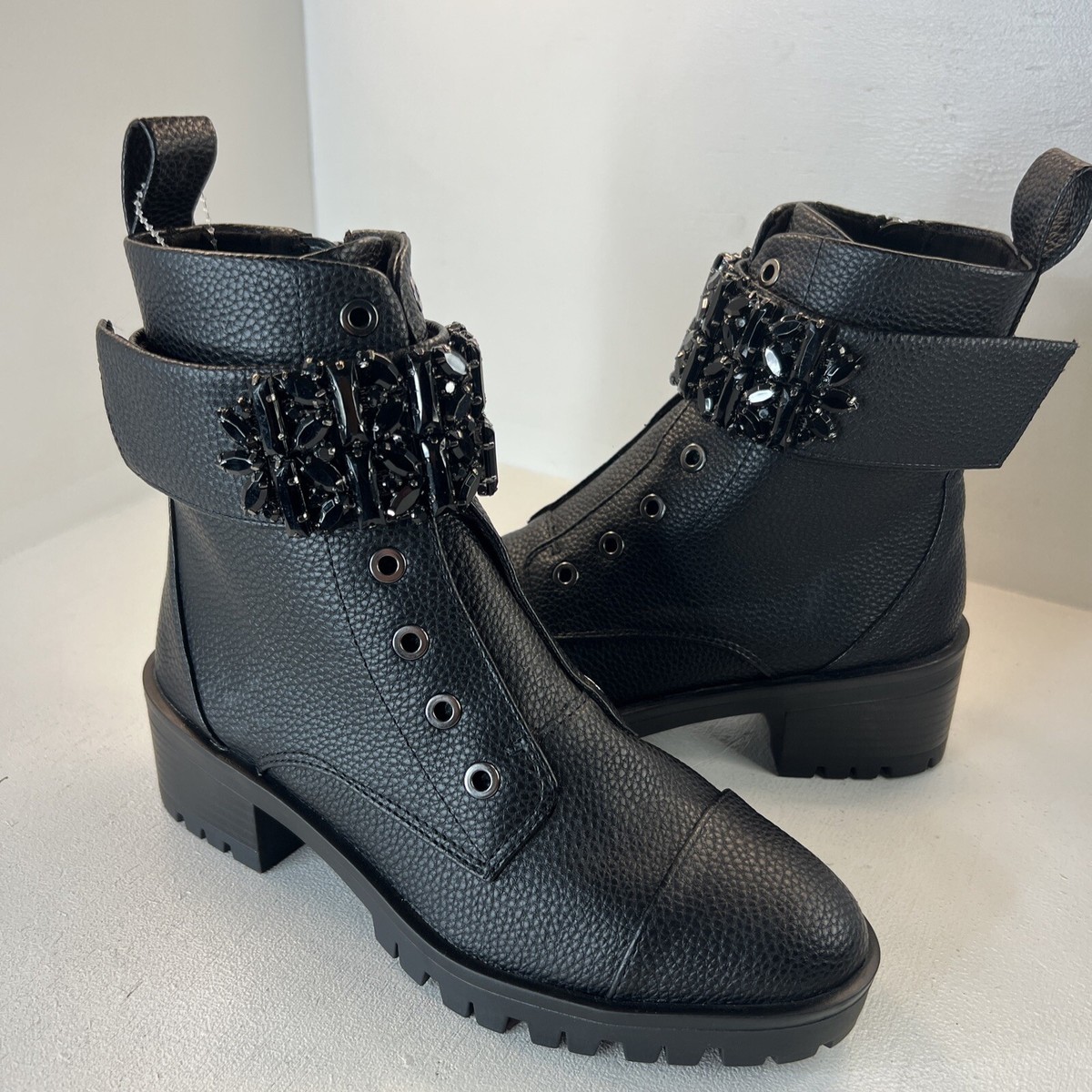 Karl Lagerfeld Paris | New Black Pippa Lug Sole Combat Boot  display picture 2