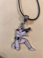 NEW Disney World Enamel Charm Star Wars Stormtrooper Black Cord Necklace
