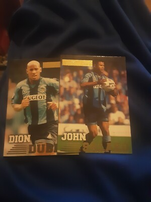 JOHN SALAKO & DION DUBLIN COVENTRY CITY 1996-1997 PREMIER GOLD CARDS (MERLIN)