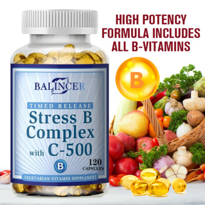 Vitamin B Complex High Strength B1 B2 B6 B5 B12 Biotin and Folic Acid