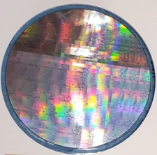 12" Silicon 300mm Semiconductor Wafer Specimen Diced IC Chips Education Example