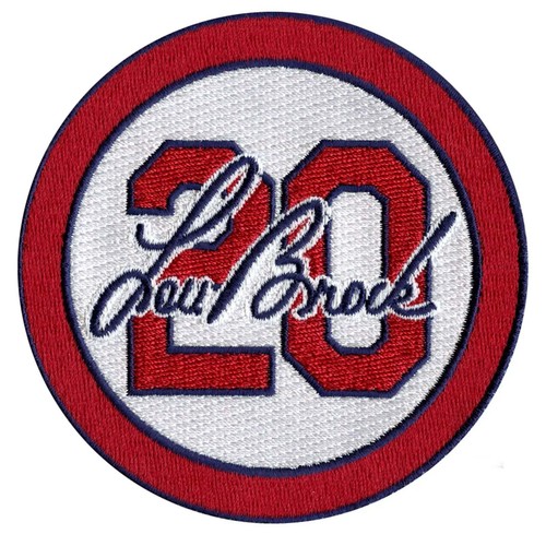 2020 Lou Brock #20 St Louis Cardinals White Memorial Patch - Picture 2 of 3