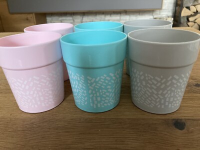IKEA Plastik Kunststoff Becher Set Trinkbecher Pastell 6 Stck