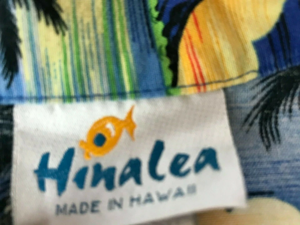 Camisa Hawaiana Tropical Hawaiana Hanalea Niños Manga Corta.  Cuello.  Botón arriba.  Foto 3 de 4