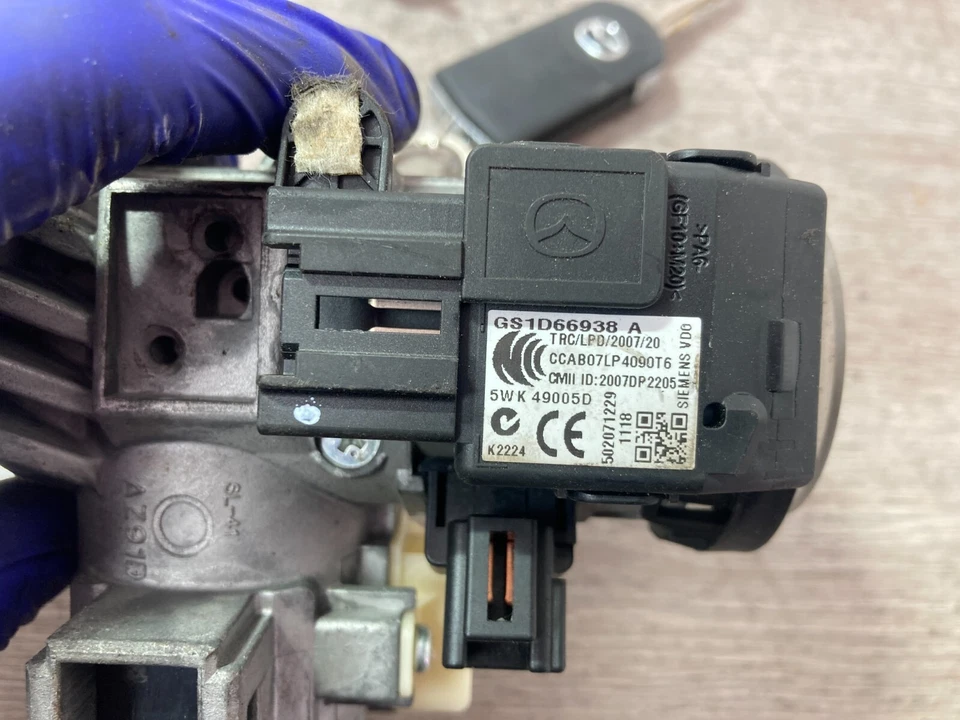 JUEGO DE CERRADURA DE BARRIL DE ENCENDIDO MAZDA 6 2009 CON LLAVE GS1D66938A Foto 4 de 4