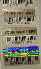 1000 BCc Custom Print BARCODE Security Hologram Tamper Evident Label Stickers