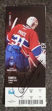 Mar 3 2012 Montreal Vs Toronto Ticket With Carey Price Signed By Guy Carbonneau