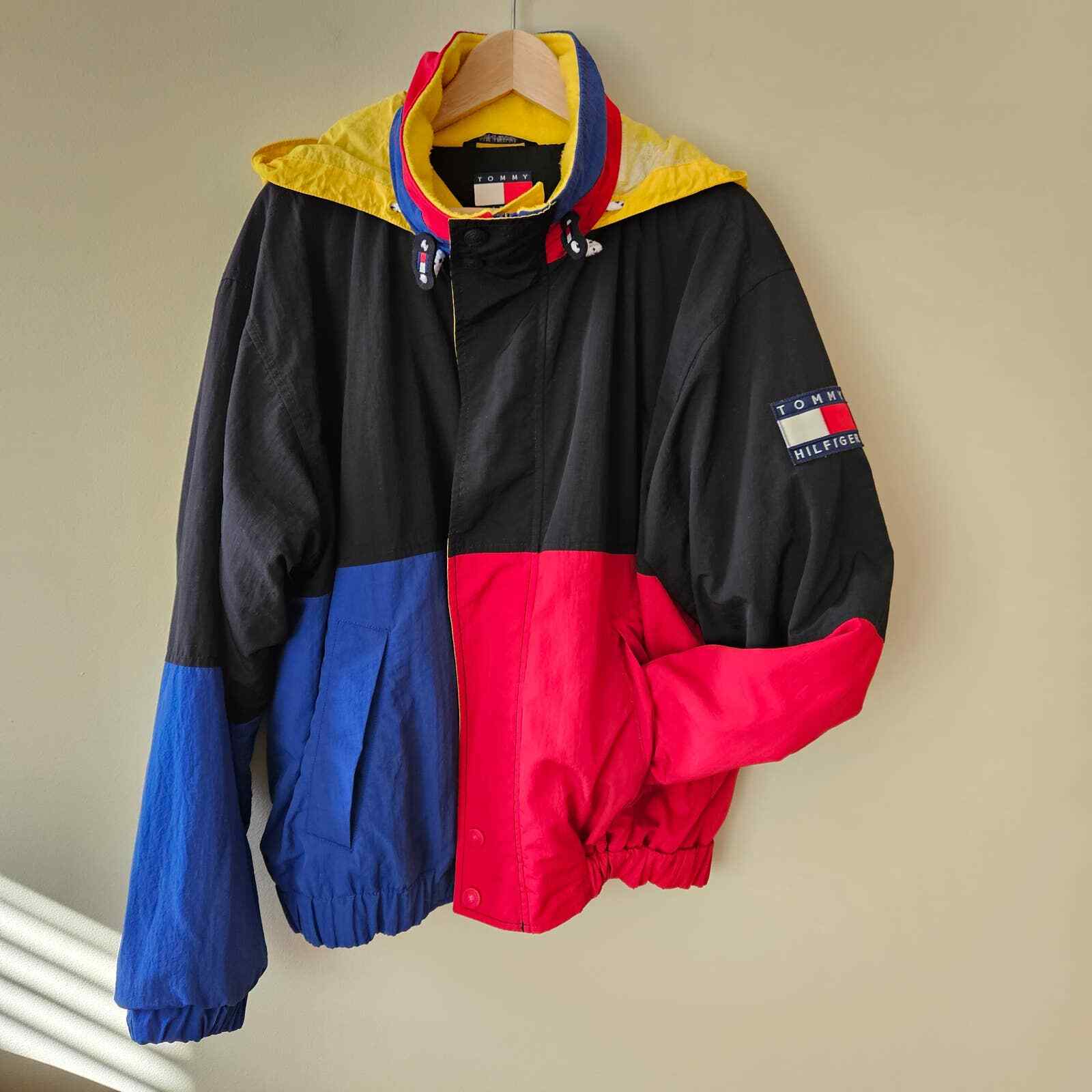 Vintage Tommy Hilfiger Color Block Ski Jacket with Hidden Hood
