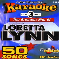 KARAOKE CD G CHARTBUSTER LORETTA LYNN 5076 NEW IN SEALED CASE 3 CDS w/song list