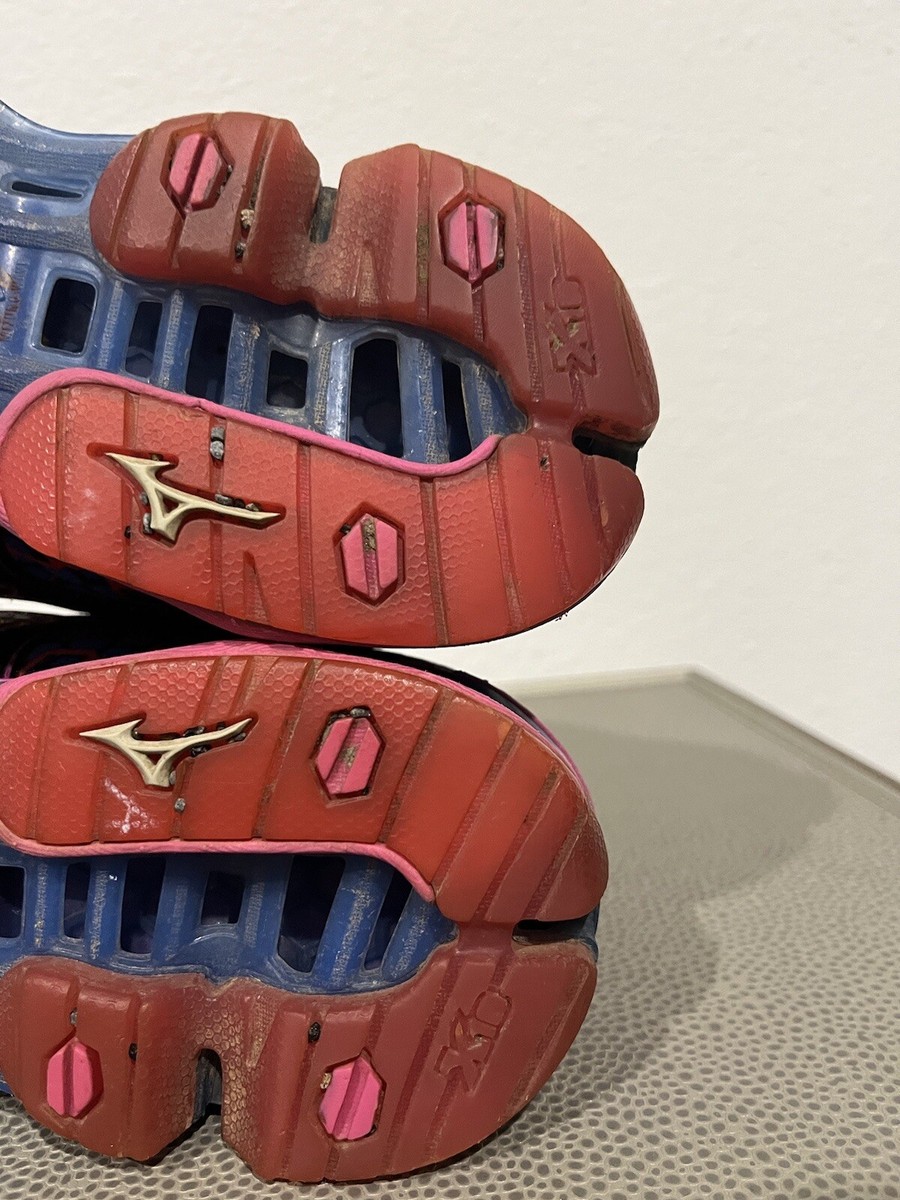 Mizuno Womens Wave Prophecy 3 Blue Pink Athletic Running  display picture 3