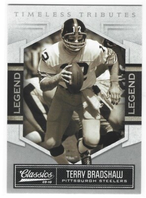 TERRY BRADSHAW 2009-10 CLASSICS TIMELESS TRIBUTES SILVER #59/100 STEELERS V2