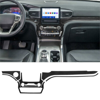 6Pcs Carbon Fiber Interior Dashboard Kit Cover Trim For Ford Explorer 2020-2023