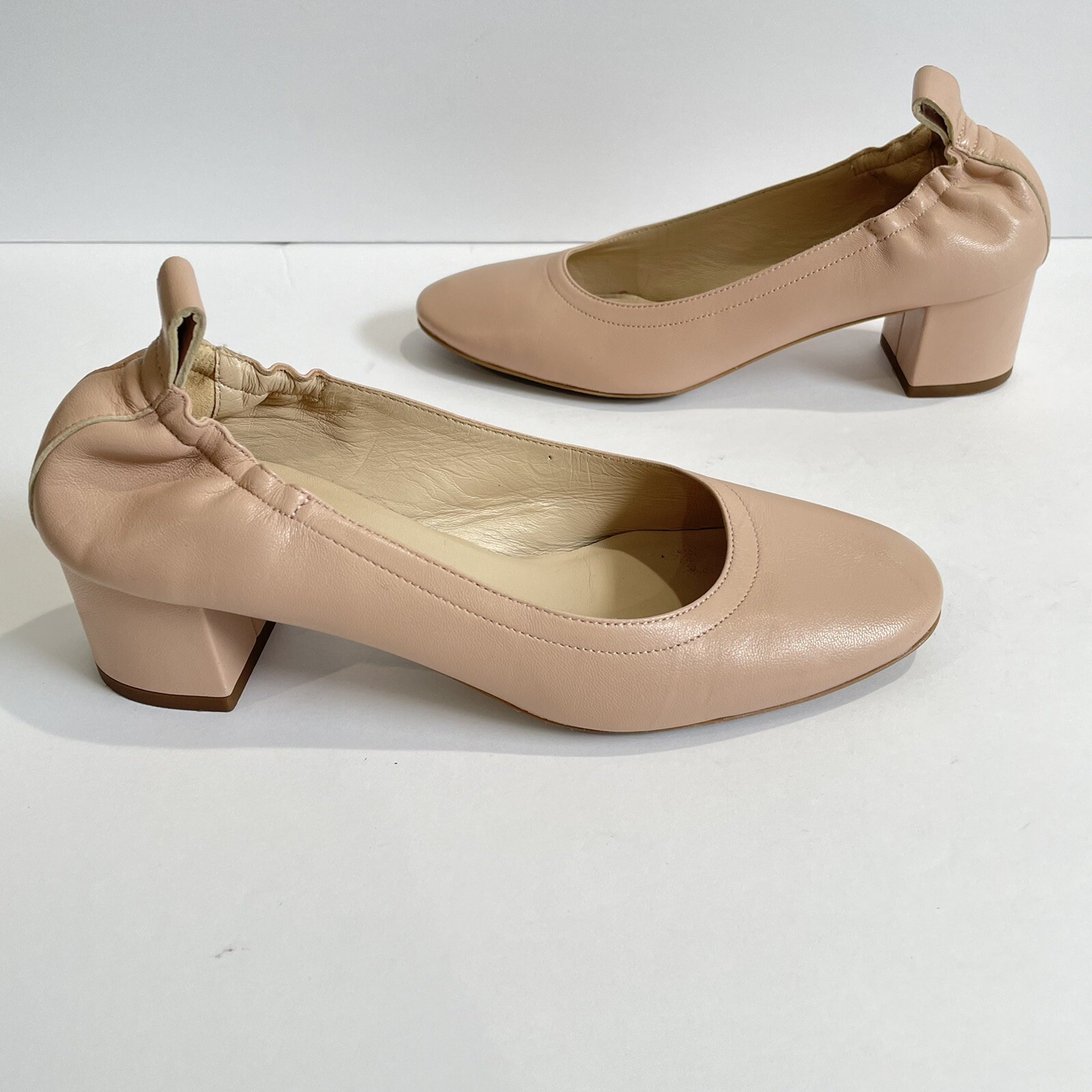 Everlane Pink Nude Leather Day Heel Size 5.5 Roun… - image 10