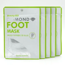 Beauugreen Beauty 153 Diamond Foot Mask 5pcs Moisturizing Nutrition K-Beauty
