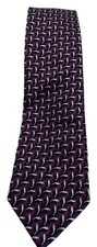 ERMENEGILDO ZEGNA Men 58x3.5 Purple/Silver100 Silk Tie ITALY Made TD17 NW/OTs
