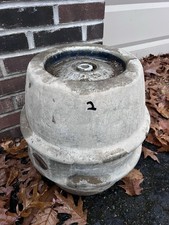 Vtg Stainless Steel Beer Keg Rat Rod Gas Tank 7.75 Lg Hot Rod Industrial