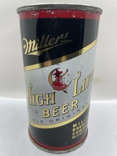 MILLER HIGH LIFE "COOL" FLAT TOP BEER CAN 12 FL. OZ. MILWAUKEE WISCONSIN