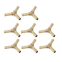 8Stk. Messing TüLle SchlauchanschlussstüCk Y-FöRmig 3 Way VerbindungsstüCk 6Mm