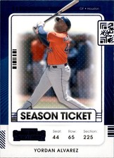 2021 Panini Contenders Season Ticket Blue #35 Yordan Alvarez Card