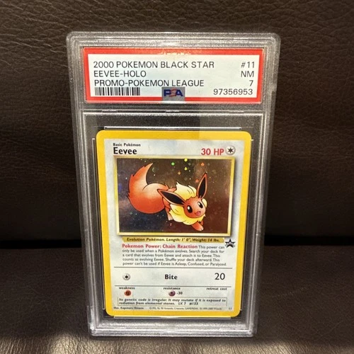 2000 Eevee Holo Black Star Promo Pokemon League  #11 PSA 7