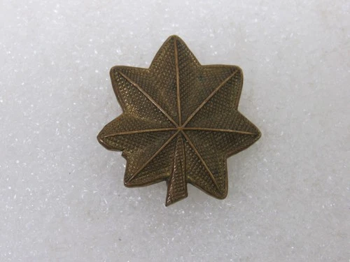 WW2 US Military Brass Collar Major Rank Pinback Lapel Pin AMICO Hallmarked