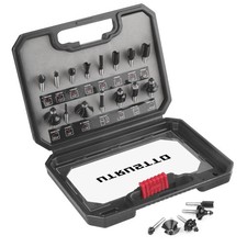 Router Bits 1/4 Inch Shank 15 Pieces, Tungsten Carbide 1/4" Router Bit Set wi...