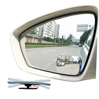 Slim Square Blind Spot Mirror,  HD Glass Frameless Convex Rear View Pack of 2
