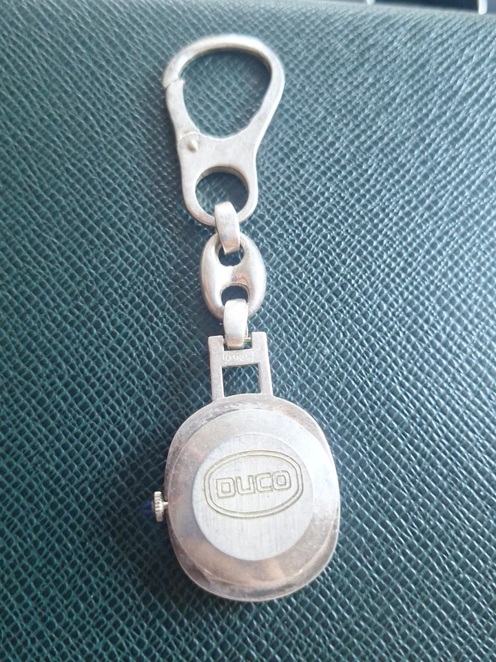 Orologio VERNI CARICA MANUALE PORTACHIAVI IN ARGENTO DELLA DUCO ARGENTO 925 - Immagine 3 di 4