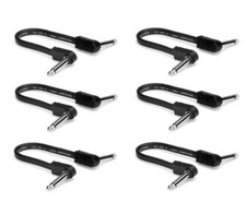 Hosa CFP-606 Flat Guitar Patch Cable - 6" 6 Pack