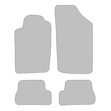 Fußmatten passend für Peugeot 206 CC Typ 2D (Baujahr 2000 - 2008), Hit anthrazit