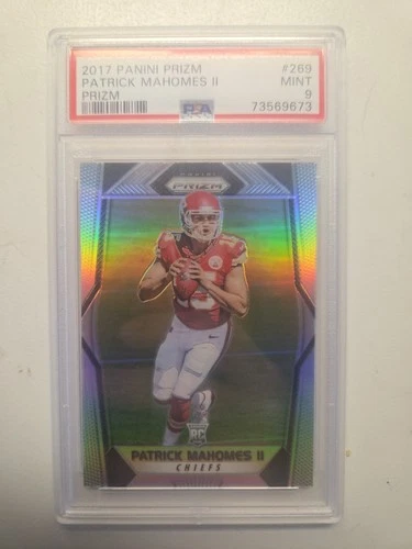 2017 Panini Prizm #269 PATRICK MAHOMES II 🔥RC Prizm PSA Mint 9