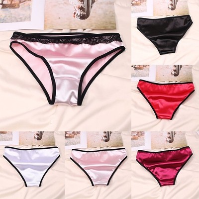 Useful Evening Home Underwear Panties Knicker Satin Sexy Shorts Soft Solid