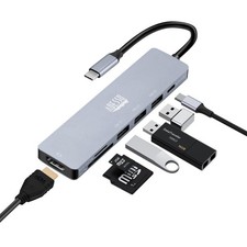 Adesso AUH-4025 USB C Docking Station Multiport Adapter Type C Hub Supports...