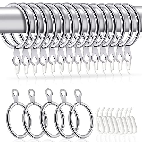Hommakr Curtain Rings and Hooks 24 Pcs –  Assorted sizes , colors 