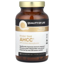 Kinoko® Gold AHCC®, 500 mg, 60 Vegicaps 100% Authentic Free Shipping