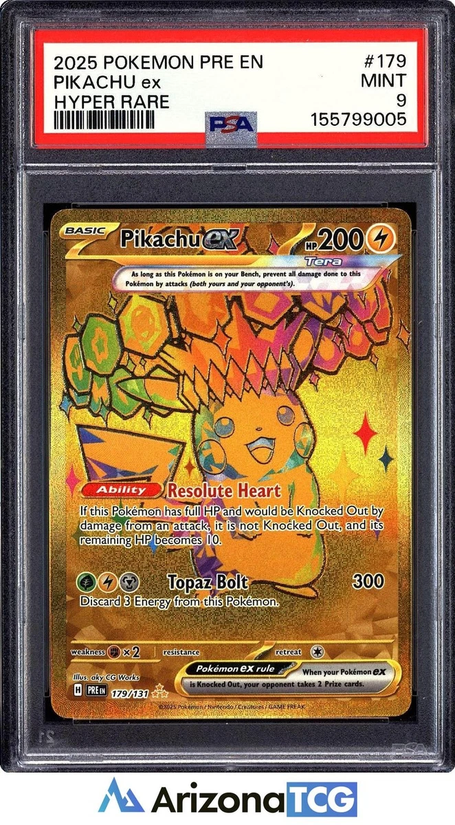 Pikachu Pokémon TCG Grade 9 Rare Individual Collectible Card Game