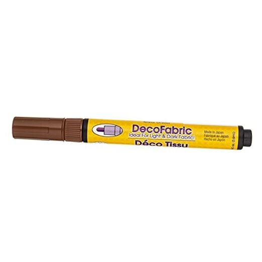 Uchida 222-C-6 Marvy Deco Fabric Fine Point Tip Marker, Brow