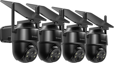 2K Security Cameras Wireless Outdoor-360° PTZ Cameras for Home Security with Sol
