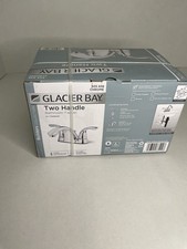 Glacier Bay Builders 4 in. Centerset 2-Handle Low-Arc Bathroom Faucet Chrome NIB