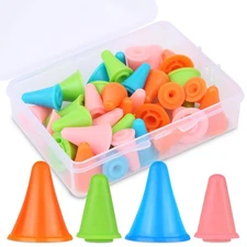 35 PCS Knitting Needle Stoppers, Colorful Knitting Needles Point Protectors