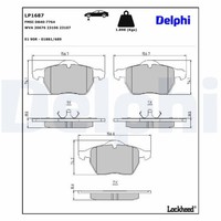 Delphi BremsbelÄGe Satz Vorderachse Passend FÜR Volvo C70 S70 V70 | LP1687