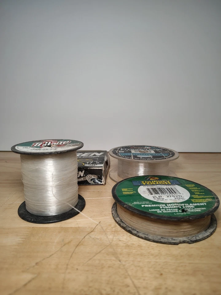 Lote de 4 carretes línea de pesca de monafilamento parcial 2-17 lb, 17 lb 15 lb 8 lb 2 lb Foto 2 de 4