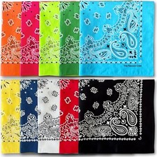Premium Soft Cotton Designer Bandanas Pack for Men and Pack of 10 Multicolor