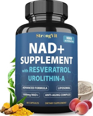 1000mg NAD Supplement with Resveratrol - Advanced Liposomal NAD+ Supplements ...
